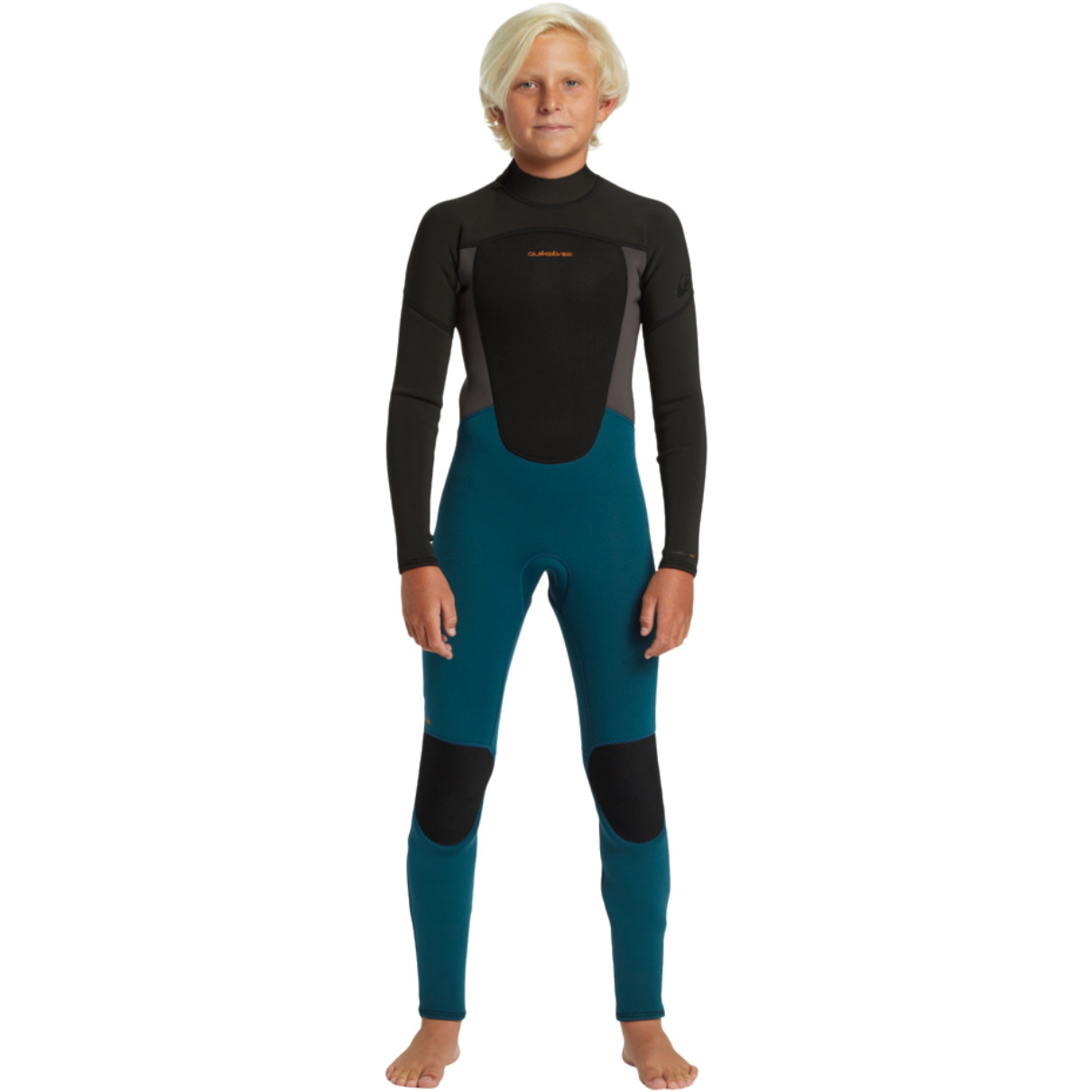 2026 Quiksilver Junior Prologue 4/3mm Back Zip Wetsuit EQBW103119 - Midnight Turquoise